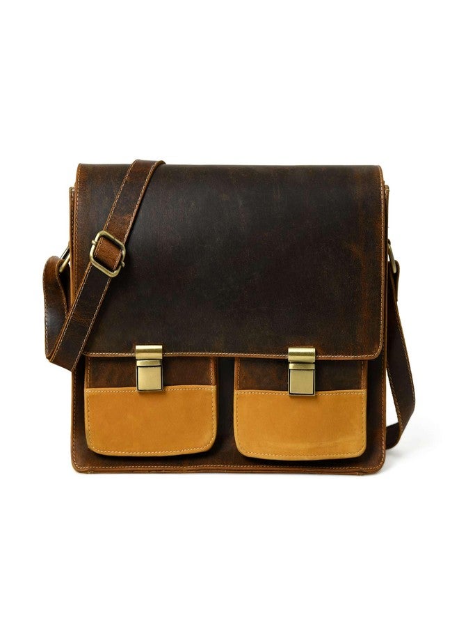 ADYAN Buffalo Leather Men Messenger Bag | Office Bags for Men's (Brown), Brown - Image 1